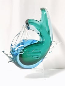 Vintage Murano Italy Sommerso Art Glass Fish