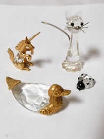 Group of Small Crystal Table Decors