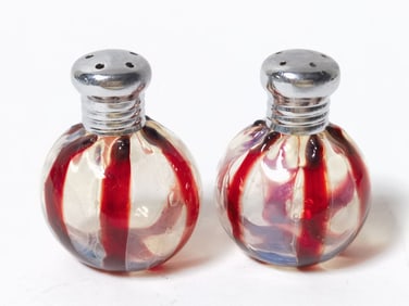 Pr. of Vintage Murano Italy Art Glass Salt/Pepper
