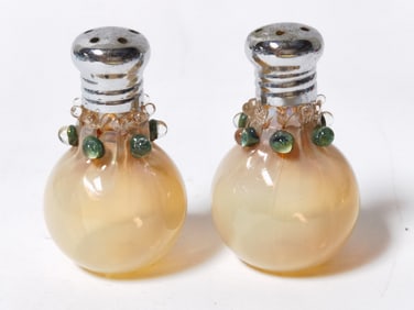 Pr. of Vintage Murano Italy Art Glass Salt/Pepper Shaker