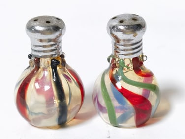 Pr. of Vintage Murano Italy Art Glass Salt/Pepper Shaker