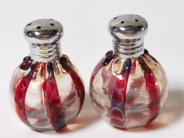 Pr. of Vintage Murano Italy Art Glass Salt/Pepper Shaker