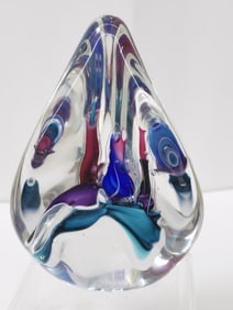 Vintage Art Glass Waterdrop Paperweight
