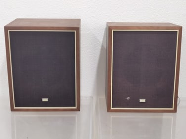 Pr. of Vintage Lloyd's Brown Bookshelf Speakers