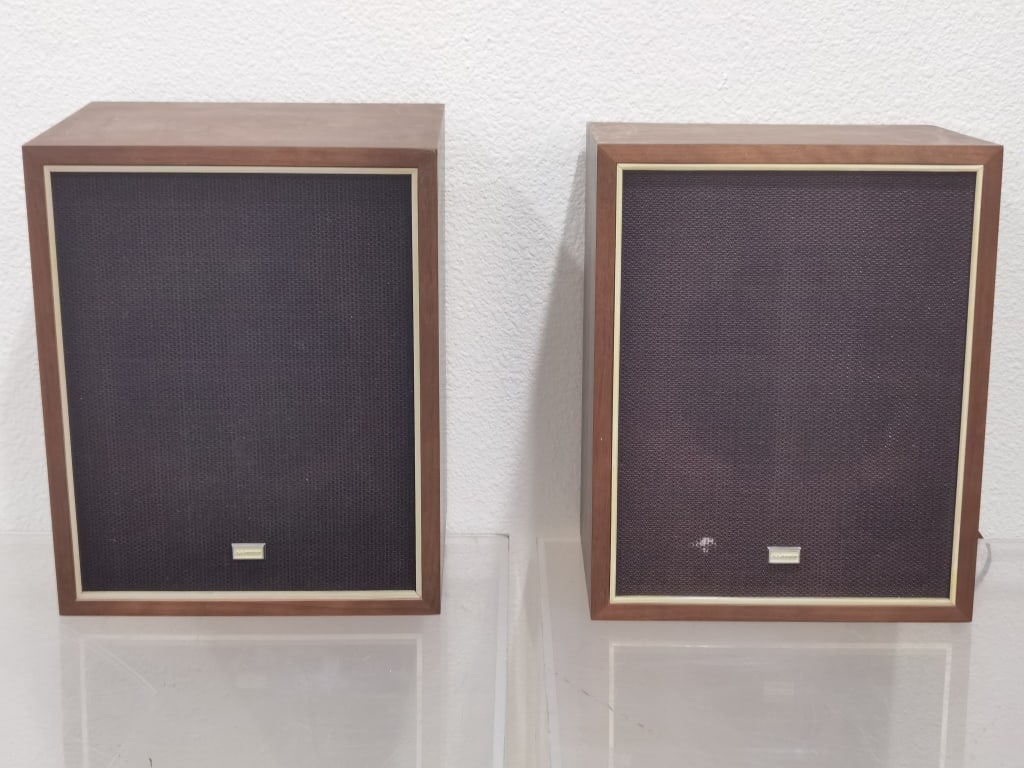 Pr. of Vintage Lloyd's Brown Bookshelf Speakers (1 of 5)