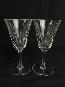(2) Saint Louis Crystal France Wine Glasses
