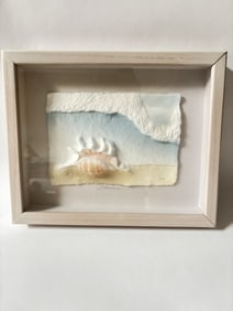 Vintage Signed Lanbis Framed Multimedia 3D Art