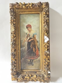 Antique R. Pernold Oil Painting on Board