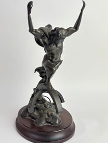Vintage Stuart Mark Feldman Style "Atlas" Bronze Sculpture