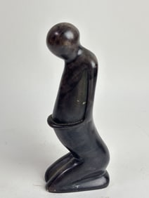 Vintage Stone Carved Pregnant Mother