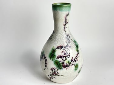 Vintage DM Padrick Porcelain Floral Vase