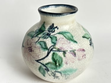 Vintage DM Padrick Porcelain Floral Vase