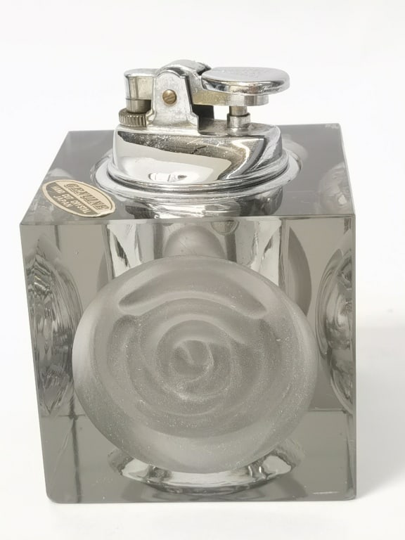 Vintage Hand Cut Japanese Crystal Ice Cube Lighter (1 of 5)