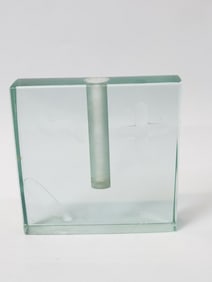 1992 Stephen Schlanser Art Glass Block Bud Vase