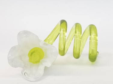 Vintage Murano Italy Art Glass Flower