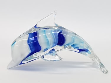 Vintage Murano Italy Art Glass Dolphin