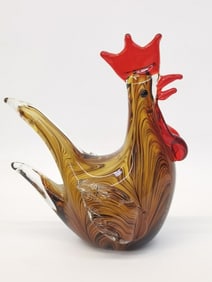 Vintage Murano Italy Art Glass Rooster