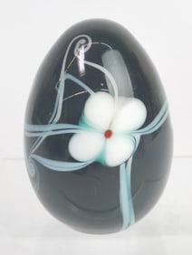 Limited Ed. Grant Randolph Studios Floral Glass Paperweight