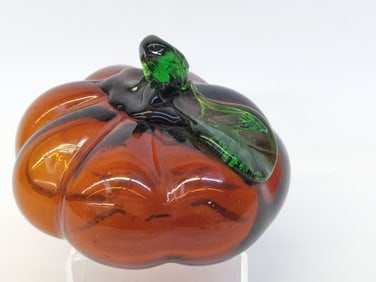 Vintage Murano Italy Art Glass Pumpkin