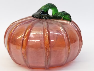Vintage Murano Italy Art Glass Pumpkin