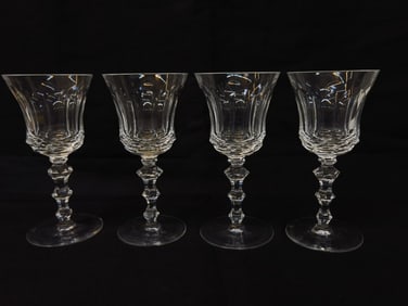 (4) Vintage Waterford Crystal Wine Glasses