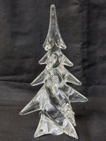 Vintage Clear Art Glass Christmas Tree