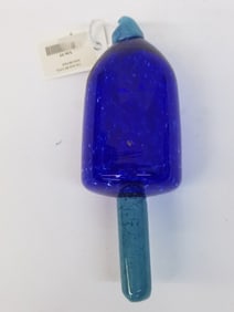 Vintage Blue Glass Popsicle Ornament