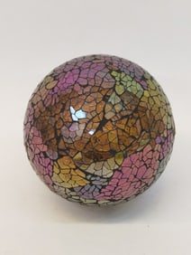 Vintage Mosaic Art Glass Ball Decor
