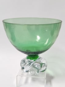 Vintage Aseda Emerald Green Glass Bowl