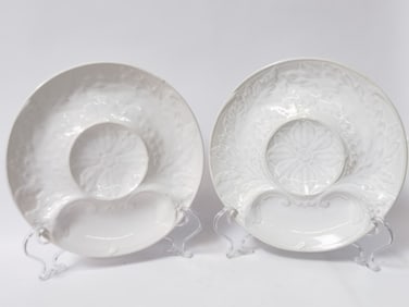 (2) William Sonoma Portugal Porcelain Dip Dishes