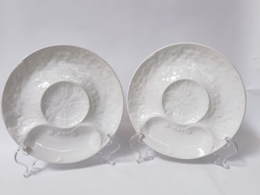 (2) William Sonoma Portugal Porcelain Dip Dishes