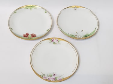 (3) Vintage Porcelain Bavarian Plates