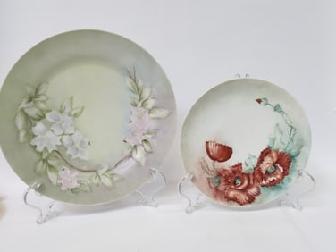 (2) Vintage German Bavaria Porcelain Plates