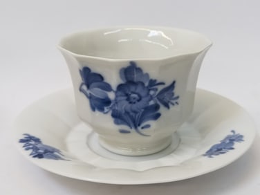 Set of Vintage Royal Copenhagen Blue Flower Tea Cu