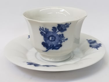 Set of Vintage Royal Copenhagen Blue Flower Tea Cu
