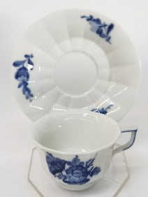 Set of Vintage Royal Copenhagen Blue Flower Tea Cu