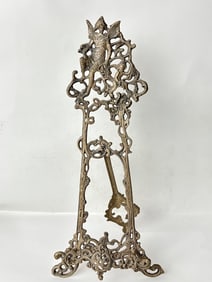 Vintage Victorian Ornate Brass Table Easel