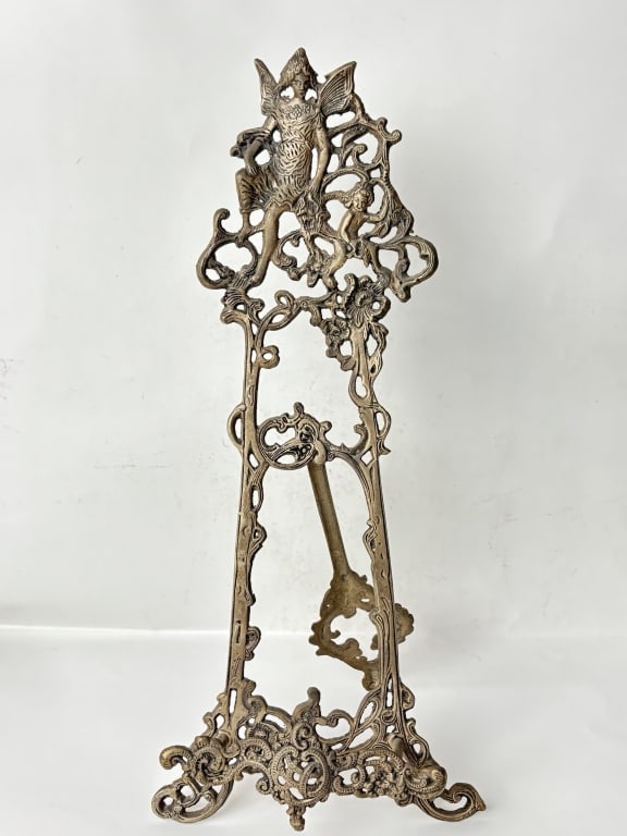 Vintage Victorian Ornate Brass Table Easel (1 of 4)