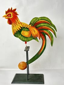 Vintage Cast Iron Rooster Floating Rooster