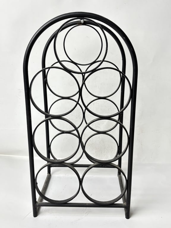 Vintage Metal Wine Rack: Vintage Metal Wine Rack, 17.5in by 9in by 7.75in