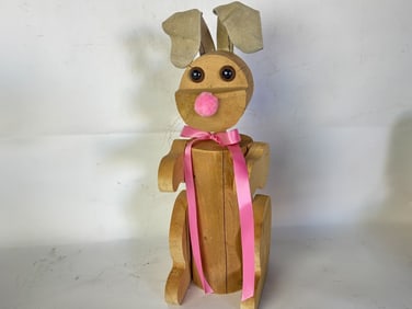 Vintage Wood Carved Rabbit