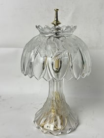 Vintage Etched Cut Glass Lamp