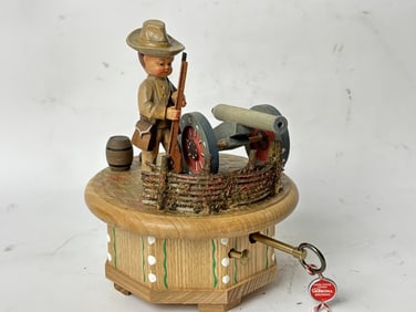 Vintage Anri Thorens Movement "Dixie" Wood Music B