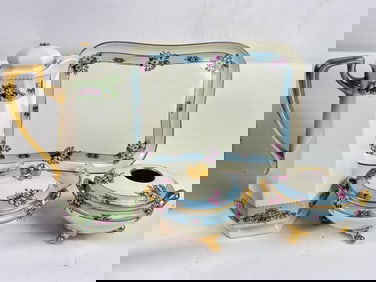 Set of GSA France Porcelain Floral Wares