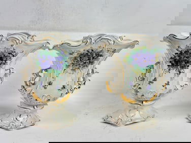 Pr. of Vintage Porcelain Flower Vases