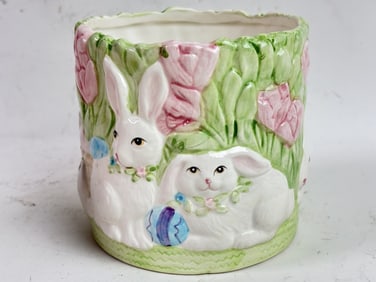 Vintage Porcelain Easter Bunny Vase