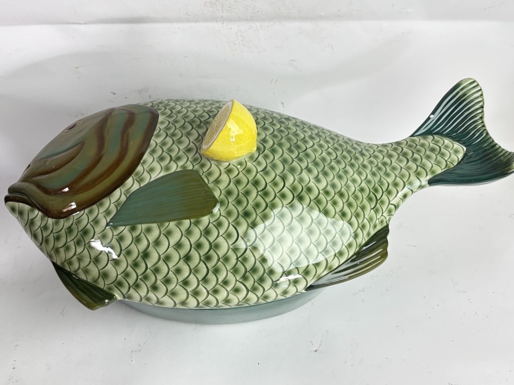 Vintage Department 56 Porcelain Fish Bowl (1 of 7)