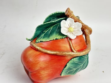 Vintage Fitz & Floyd Porcelain Apple Box