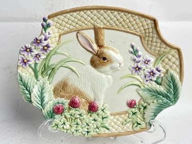 Vintage Fitz & Floyd Porcelain Bunny Dish