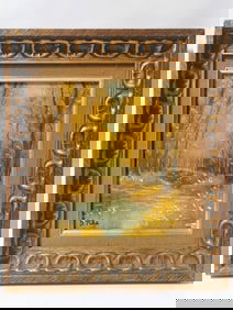 Signed D. Pike Landscape Oil Painting on Canvas